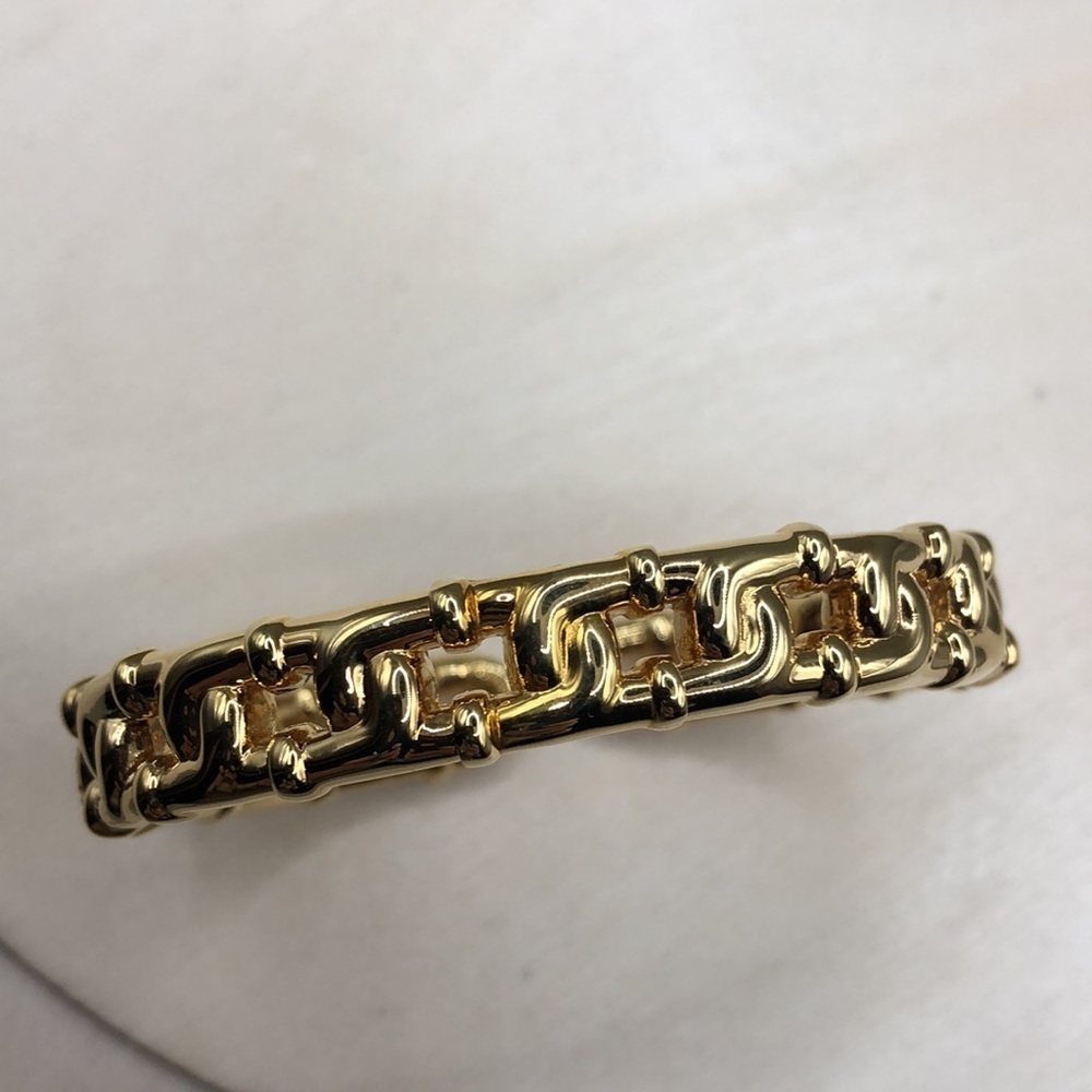 Vintage Joan Rivers Gold Tone Flexi Cuff Bracelet - Picture 2 of 5